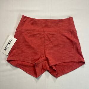 Ododos Womens Space Dye Hot Coral Activewear yoga Bike Shorts Size Medium